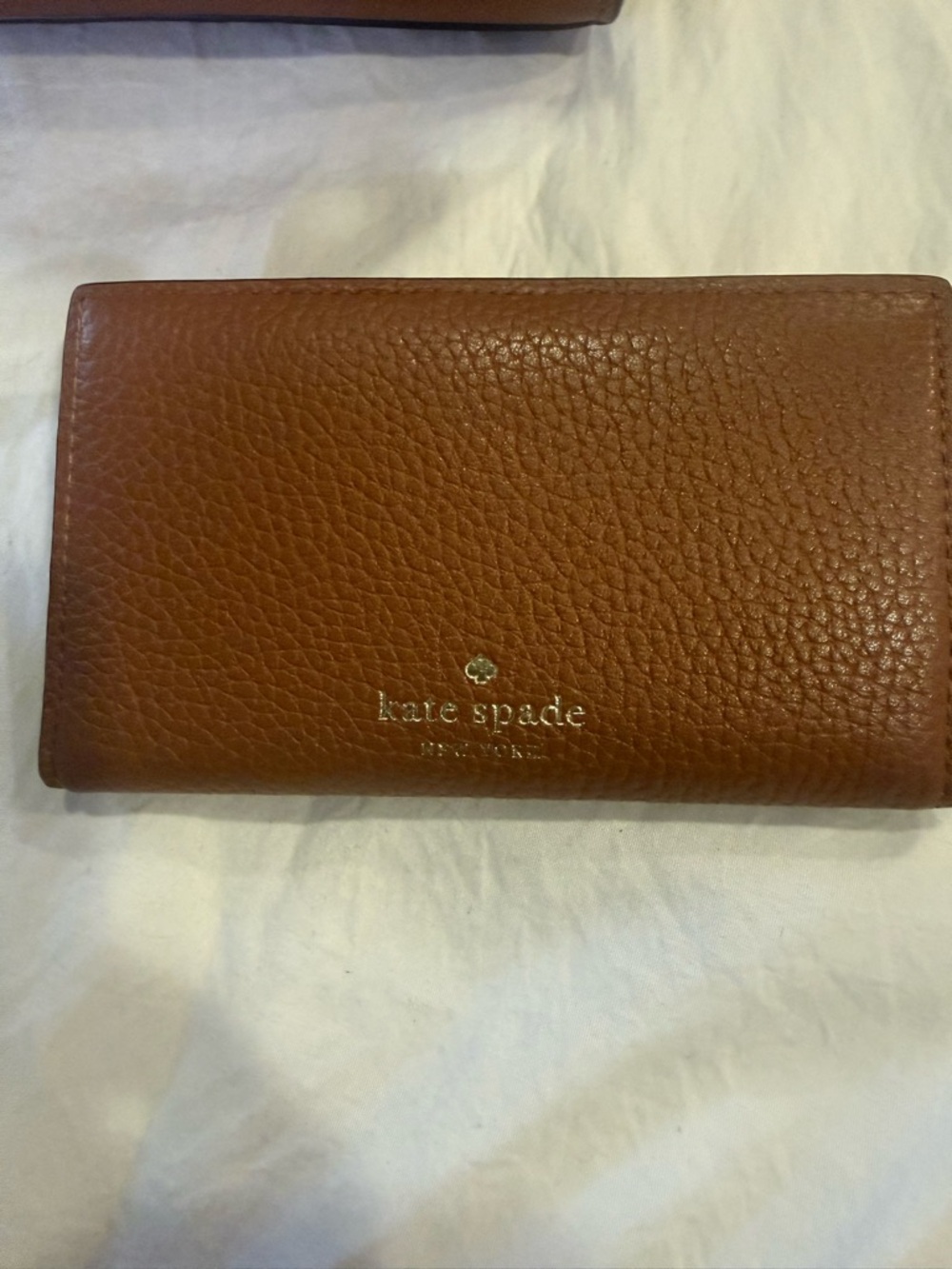 kate spade brown leather satchel with tassel bow - Picture 8 of 10